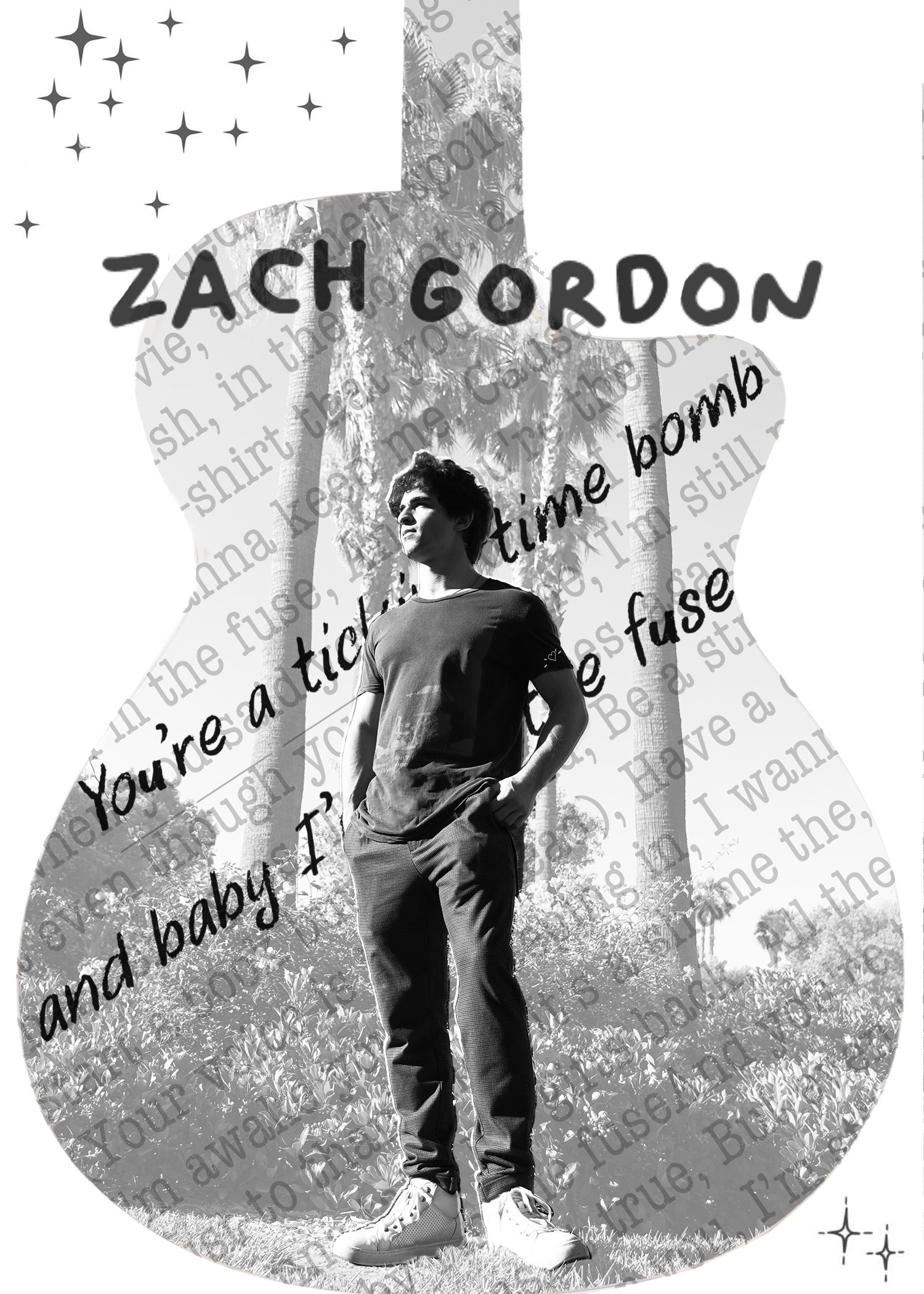 AUTOGRAPHED Zach Gordon - Concert Poster
